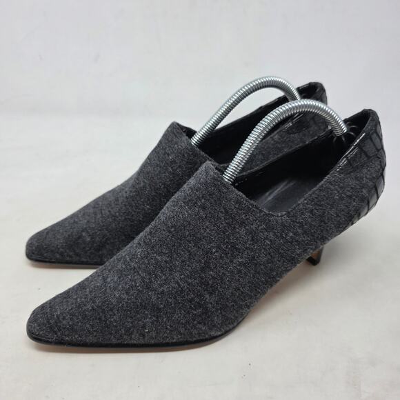 Donald J Pliner Gray Pointed Toe Heeled Booties Womens Size 8 - Picture 1 of 9